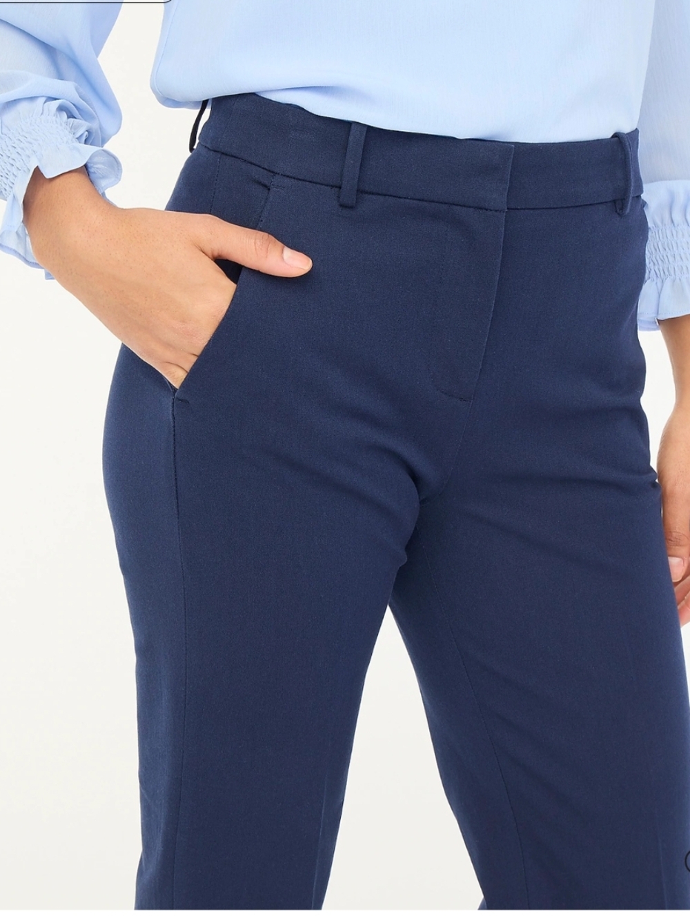 J. Crew Factory Blue Straight-Leg Pants